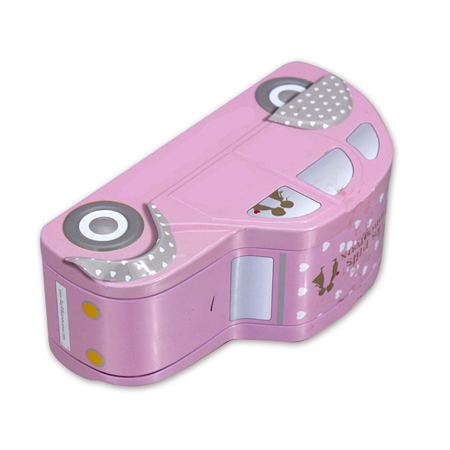 factory candy tin box with car shape